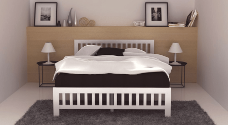 เตียงเหล็กนิวเลดี้ ขนาด3.5ฟุต สีขาว